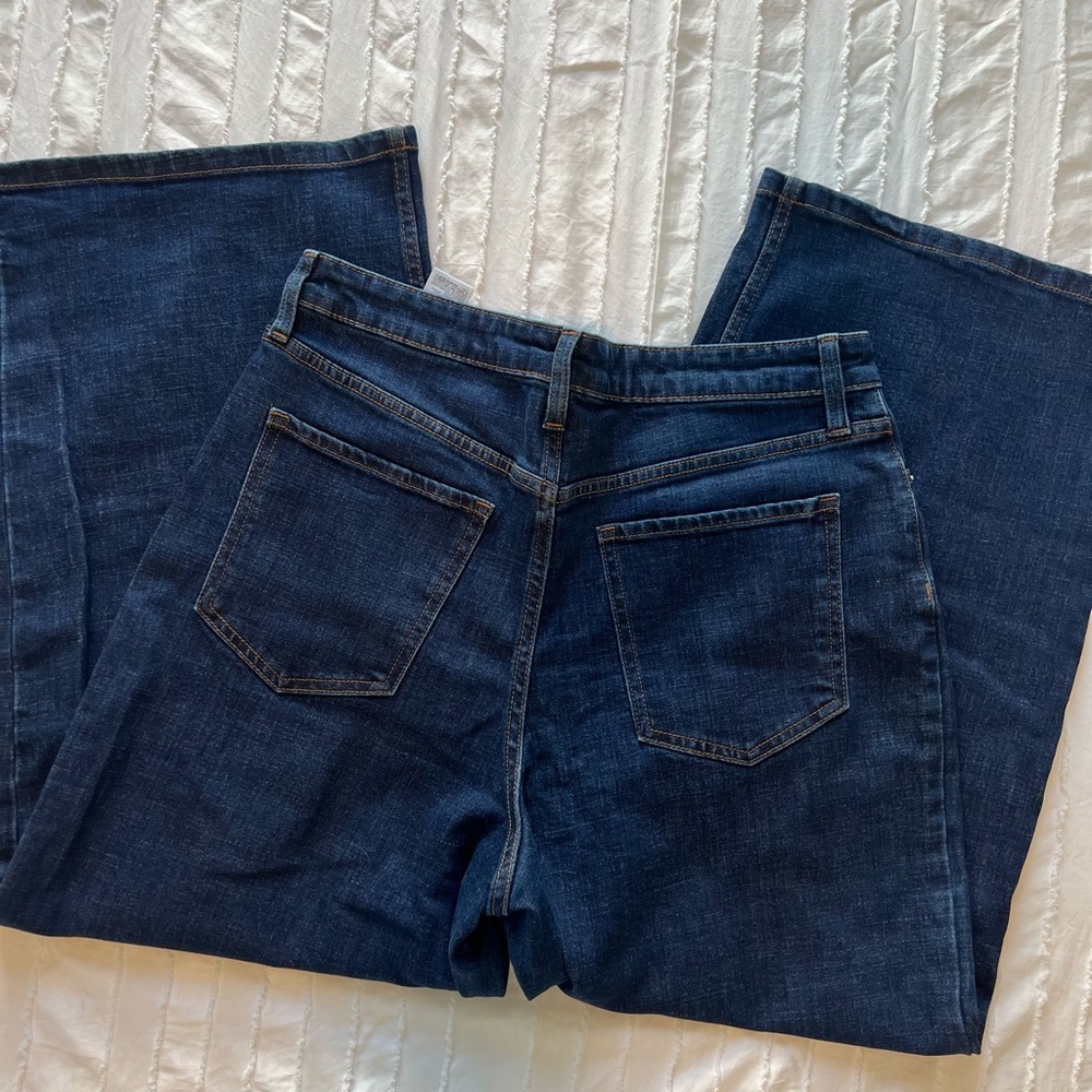 NWT Banana Republic women’s wide leg cropped tall denim jeans - Picture 3 of 6